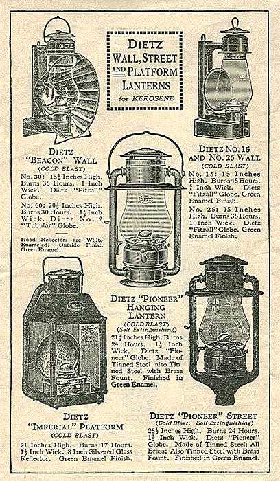 Dietz Lanterns circa 1880 Catalog  PDF copy on CD 26 pages lamps lanterns EARLY! 